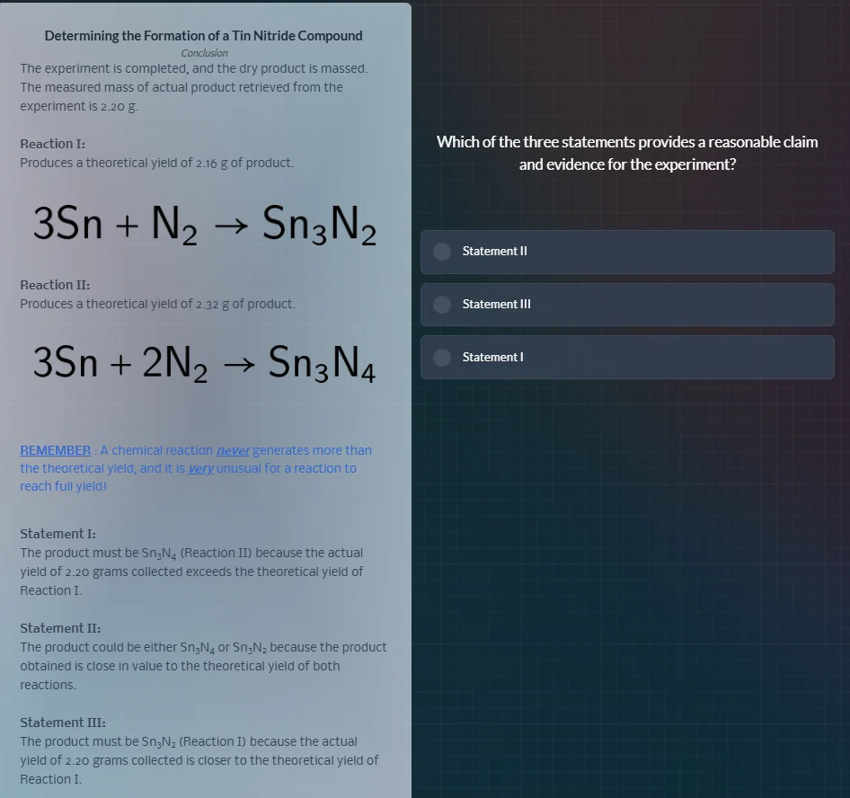 determining the formation of a tin nitride compound conclusion the expe…