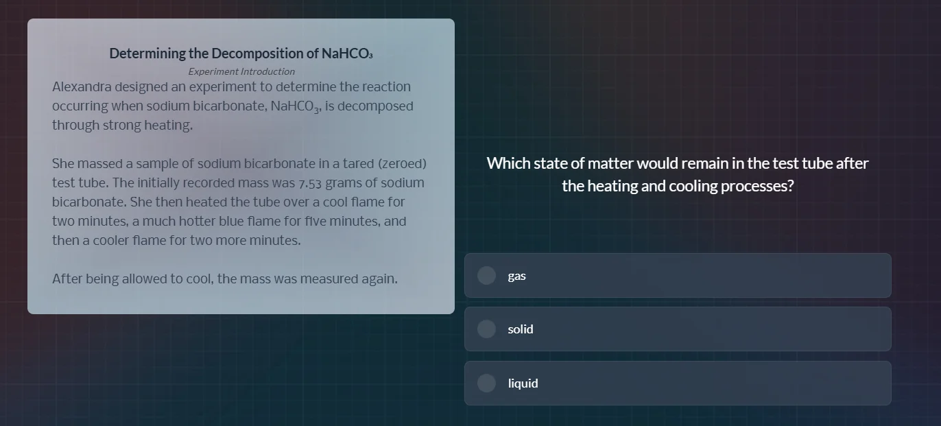 determining the decomposition of nahco₃ experiment introduction alexand…