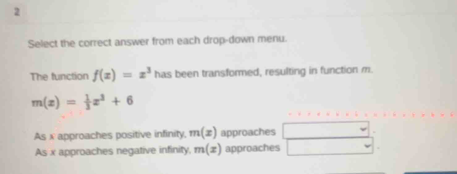 2 select the correct answer from each drop-down menu. the function $f(x…