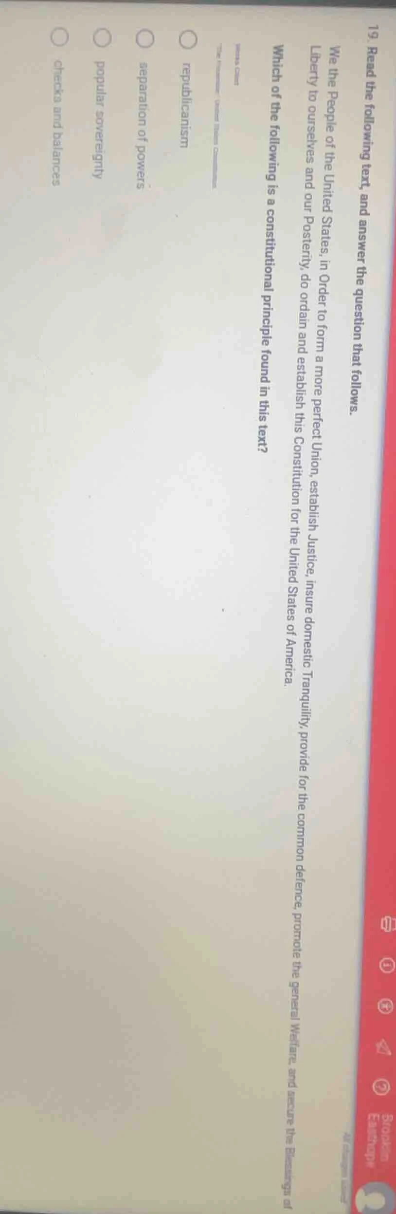 19. read the following text, and answer the question that follows. we t…