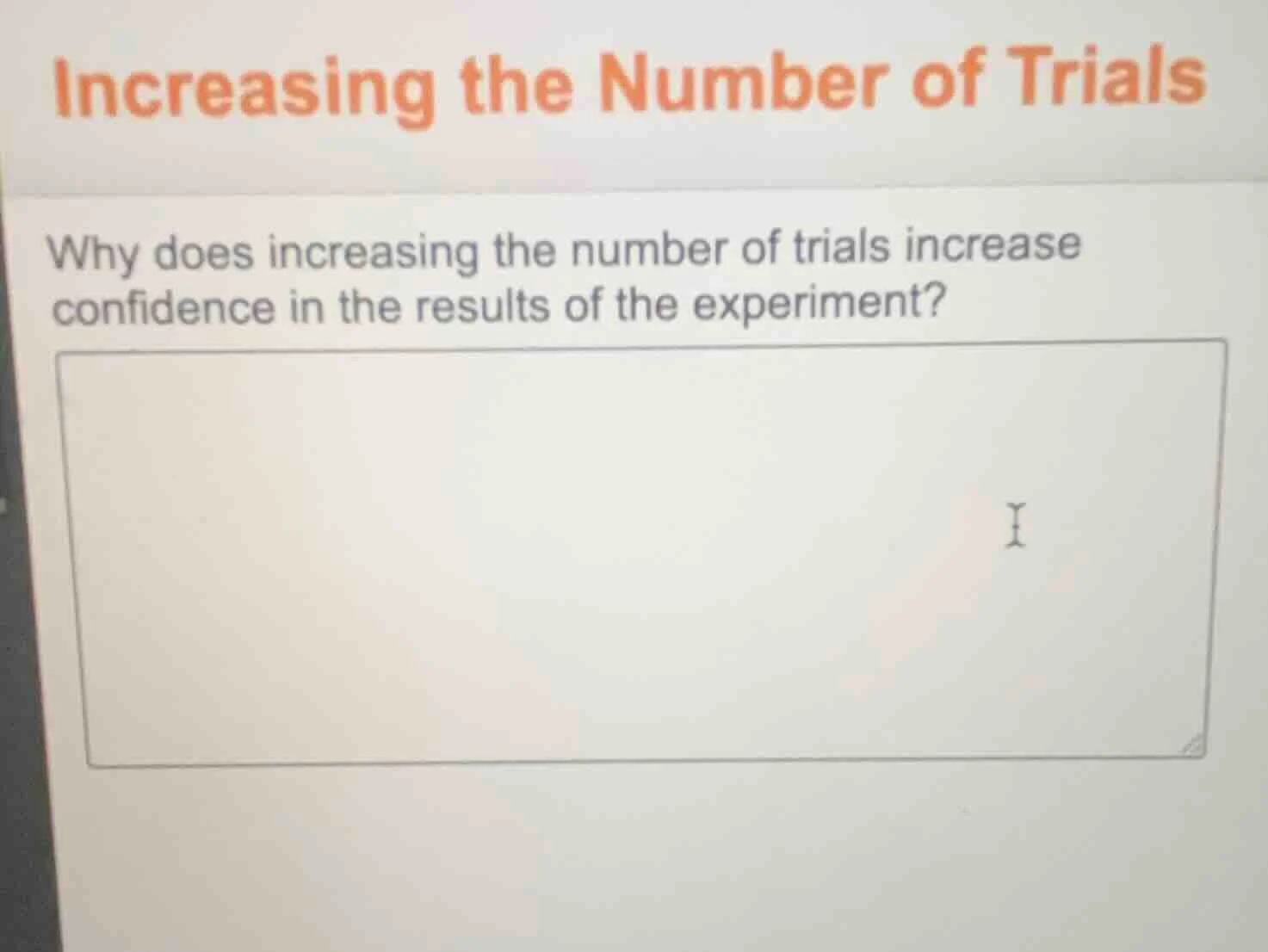 increasing the number of trials why does increasing the number of trial…