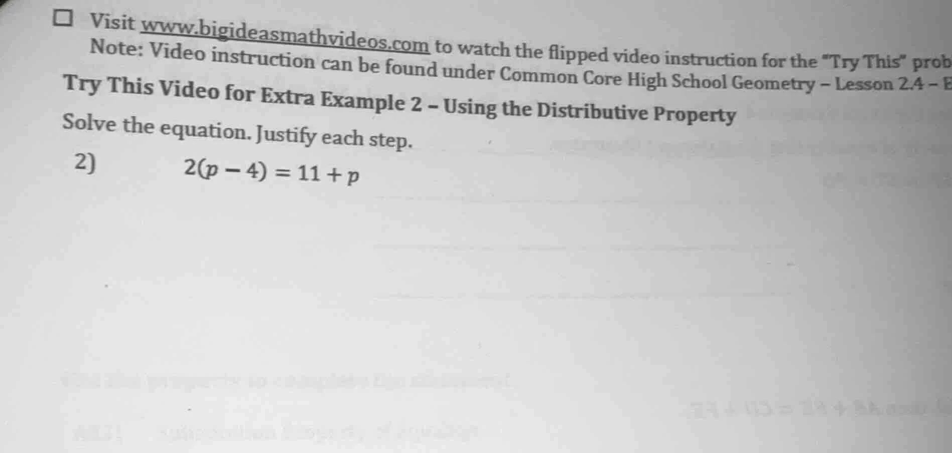 visit www.bigideasmathvideos.com to watch the flipped video instruction…