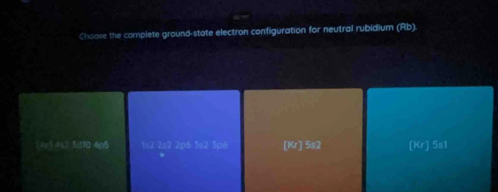 choose the complete ground - state electron configuration for neutral r…