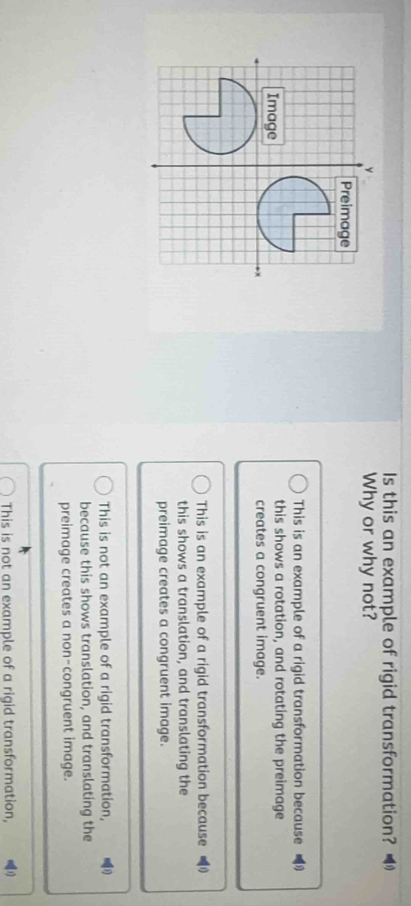 is this an example of rigid transformation? why or why not? options: th…