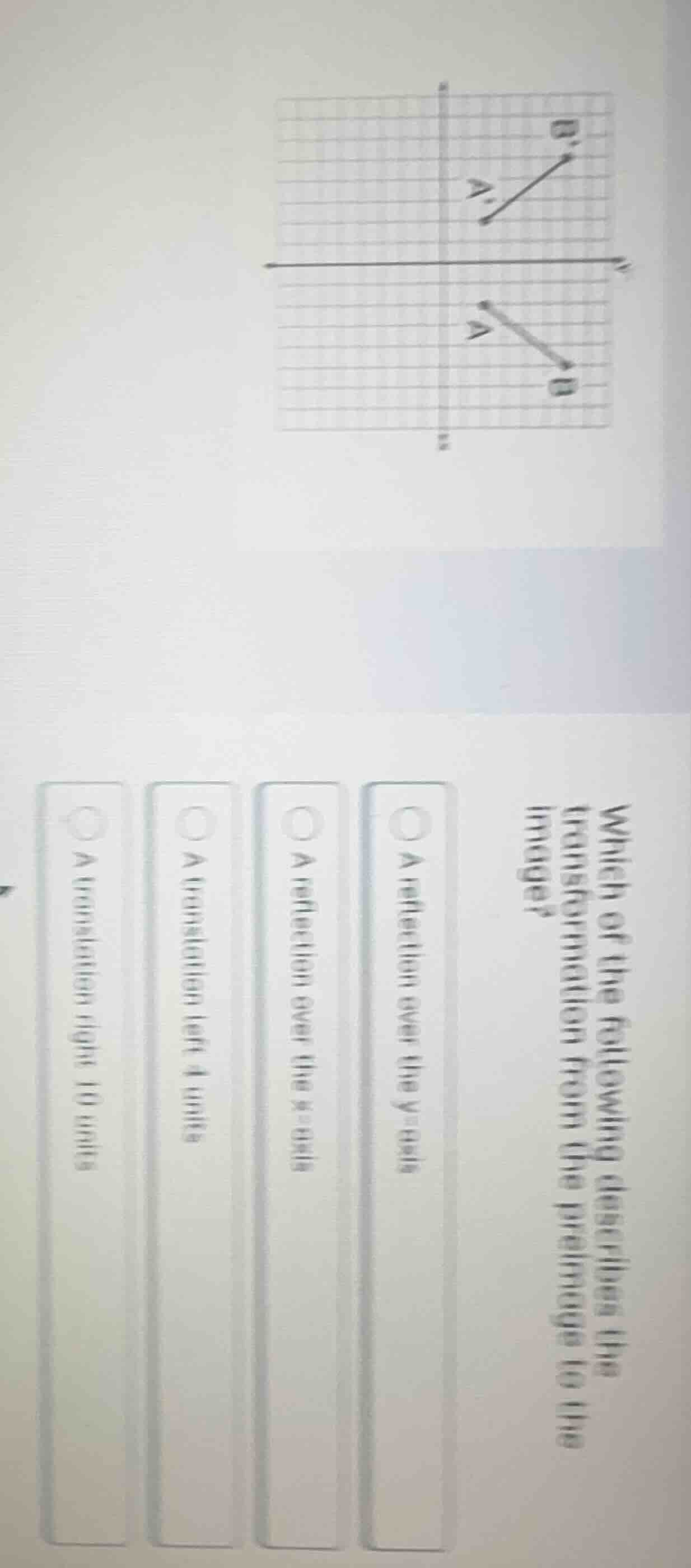 which of the following describes the transformation from the preimage t…