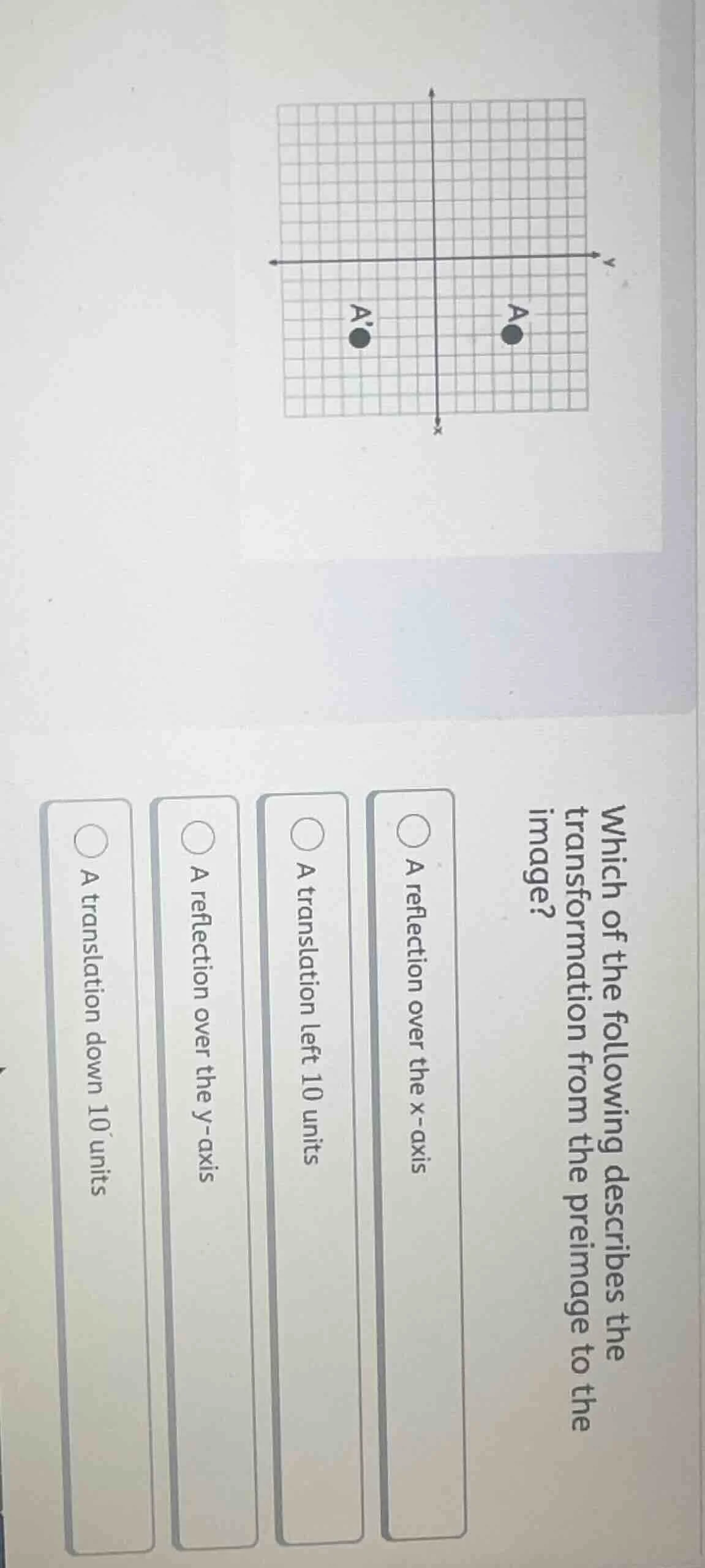 which of the following describes the transformation from the preimage t…