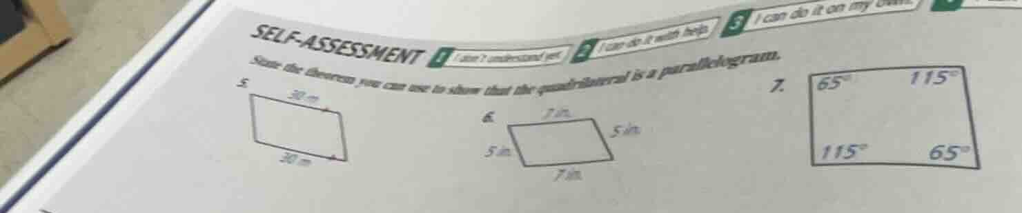 self-assessment state the theorem you can use to show that the quadrila…