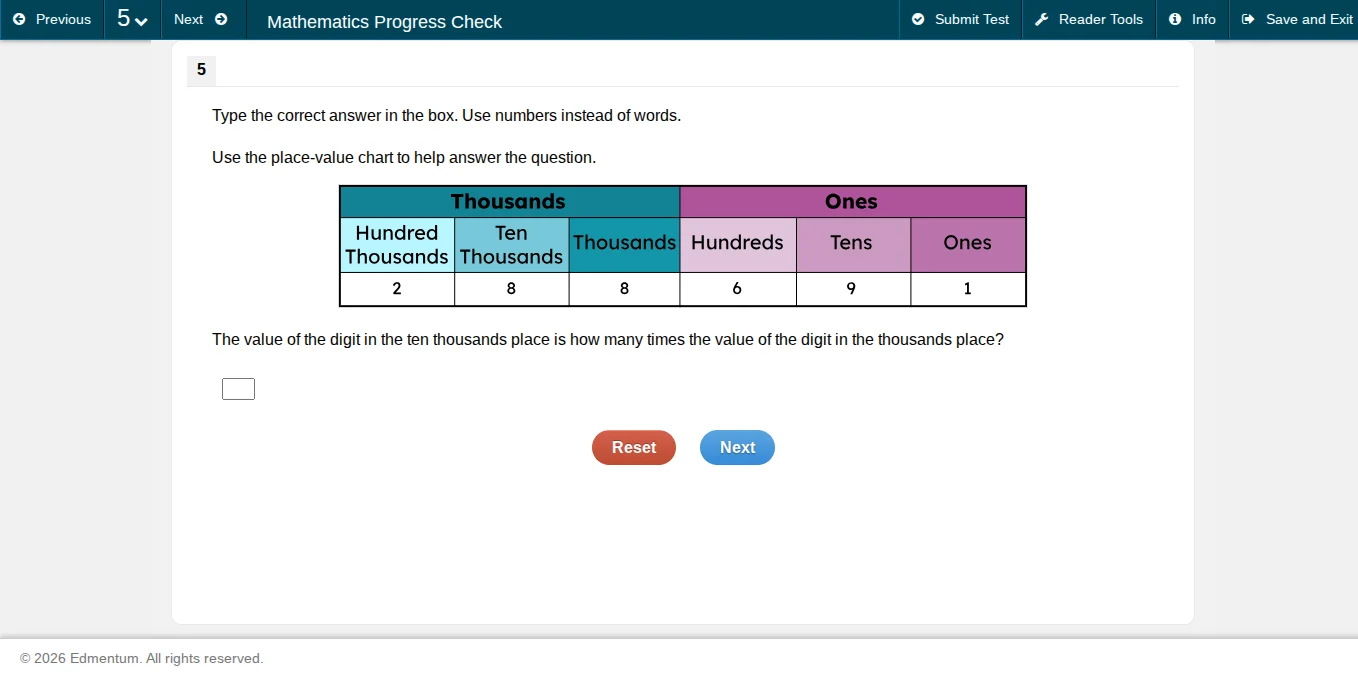 type the correct answer in the box. use numbers instead of words. use t…