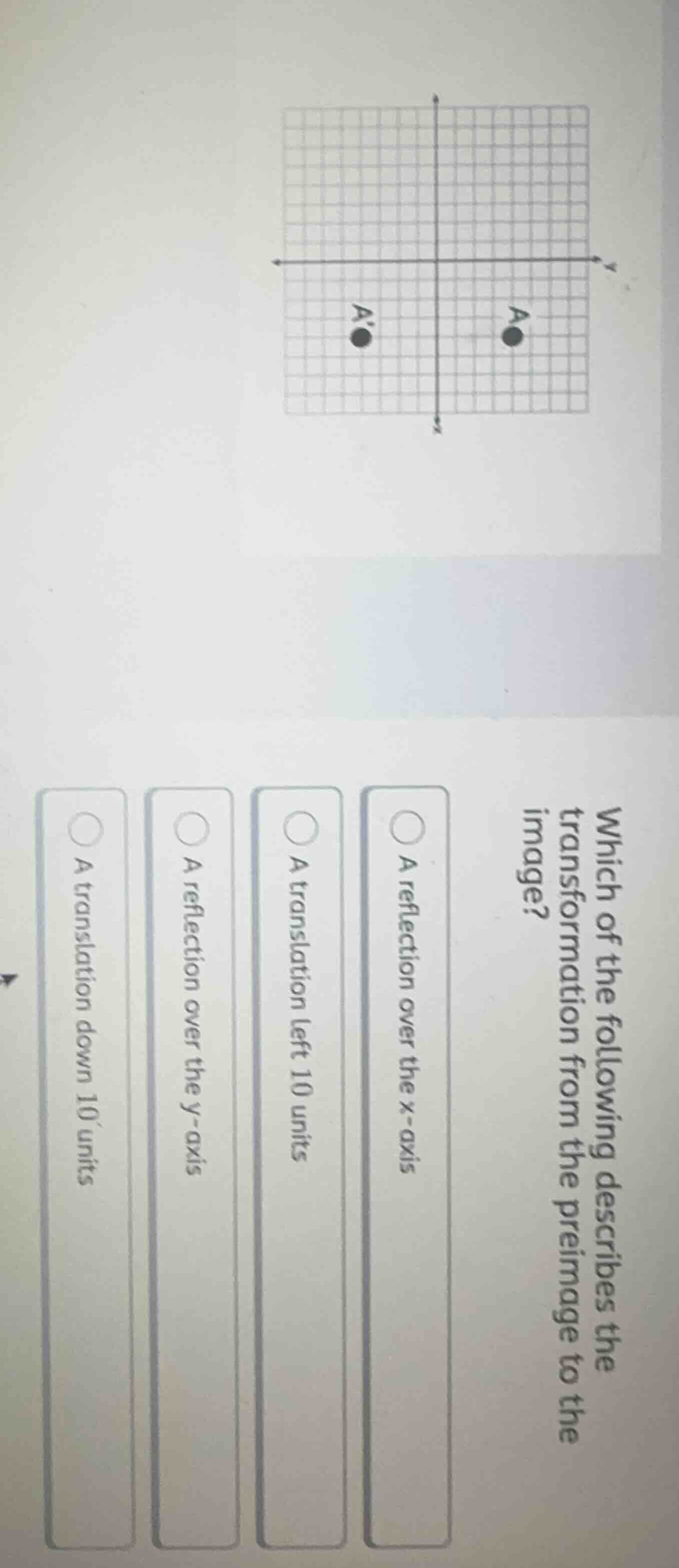 which of the following describes the transformation from the preimage t…