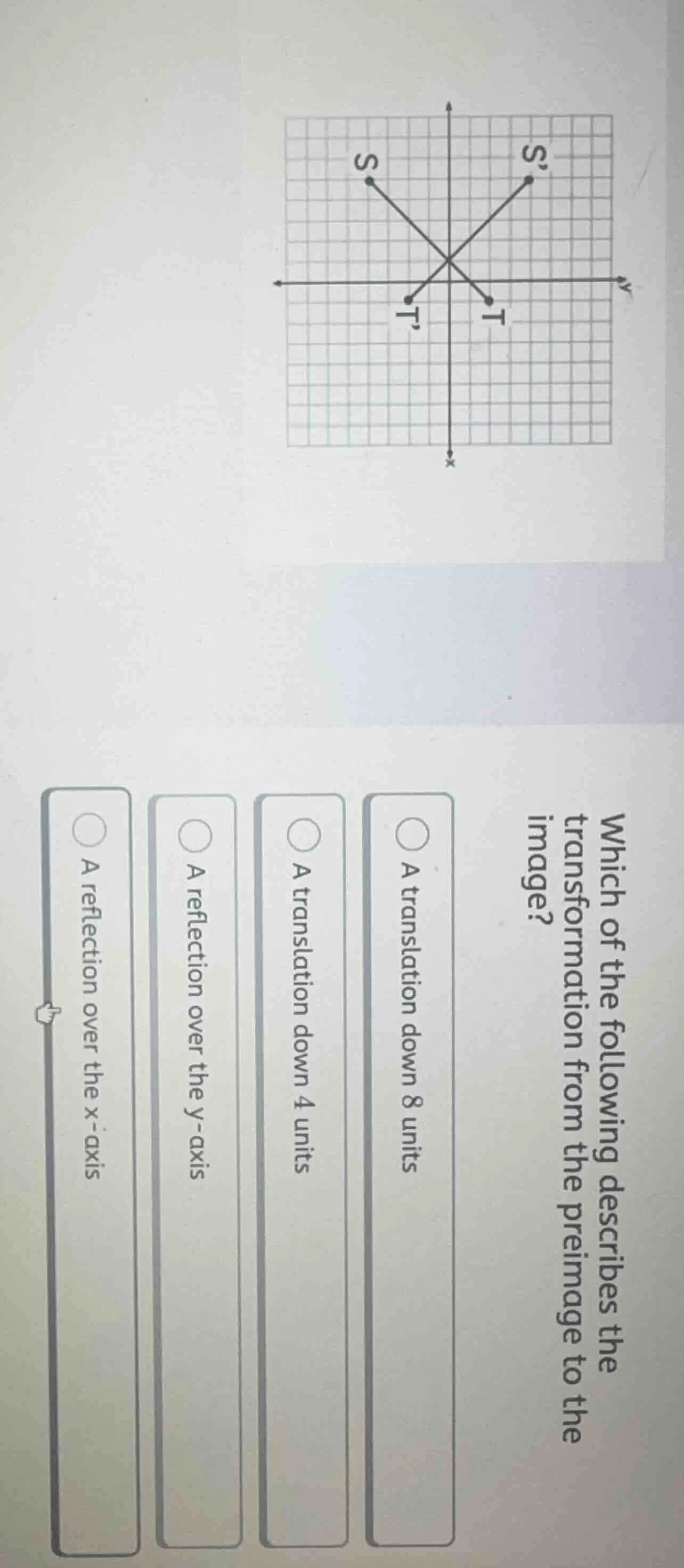 which of the following describes the transformation from the preimage t…