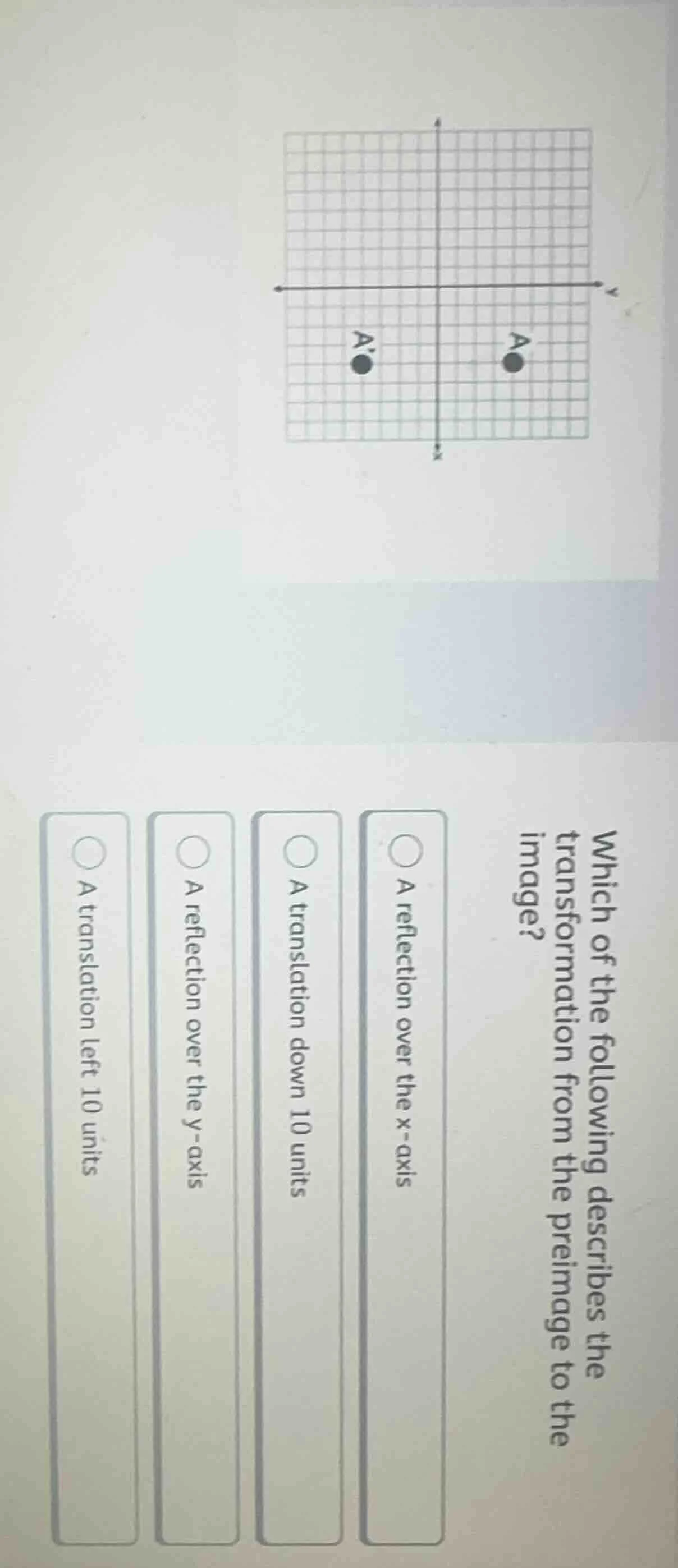 which of the following describes the transformation from the preimage t…