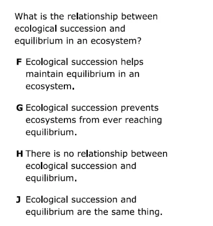 what is the relationship between ecological succession and equilibrium …