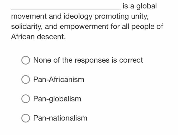 _________________________ is a global movement and ideology promoting u…