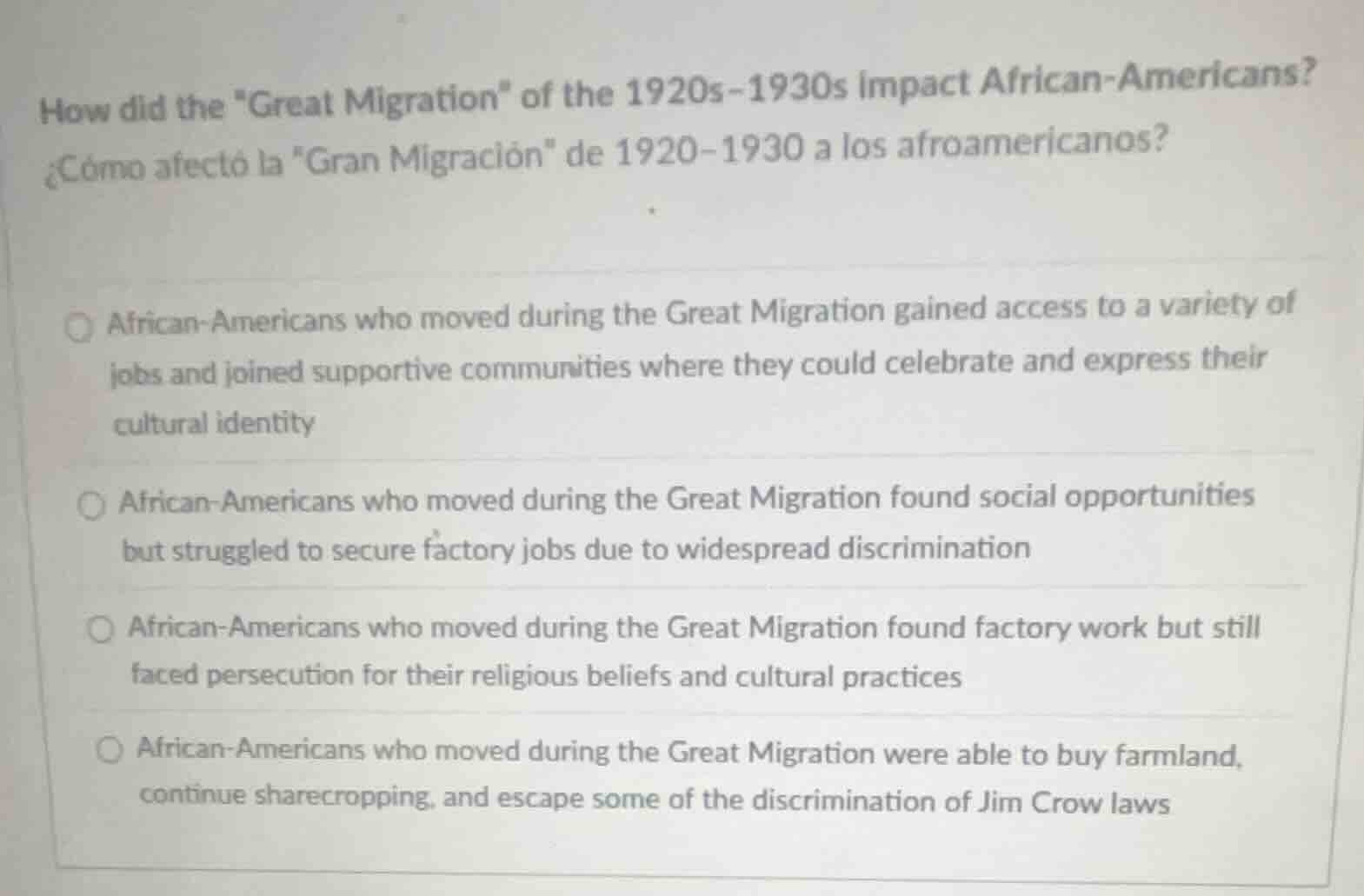 how did the \great migration\ of the 1920s-1930s impact african - ameri…