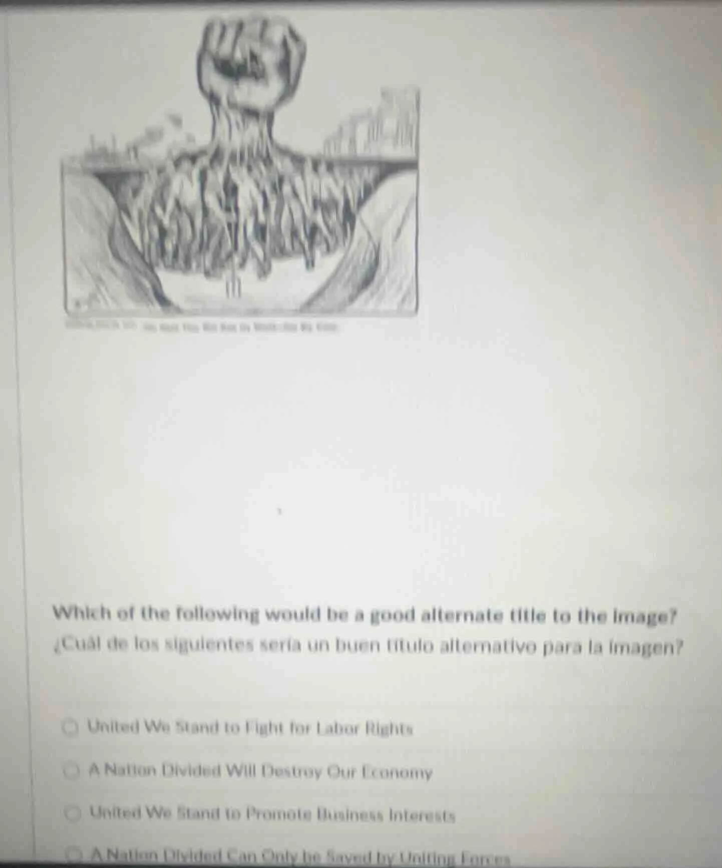 which of the following would be a good alternate title to the image? ¿c…