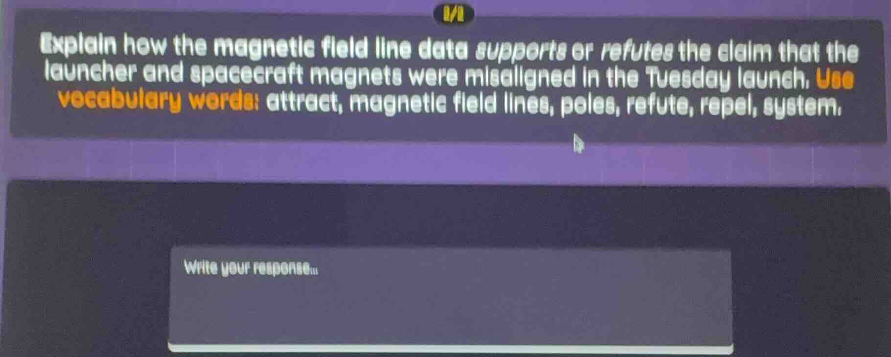 explain how the magnetic field line data supports or refutes the claim …