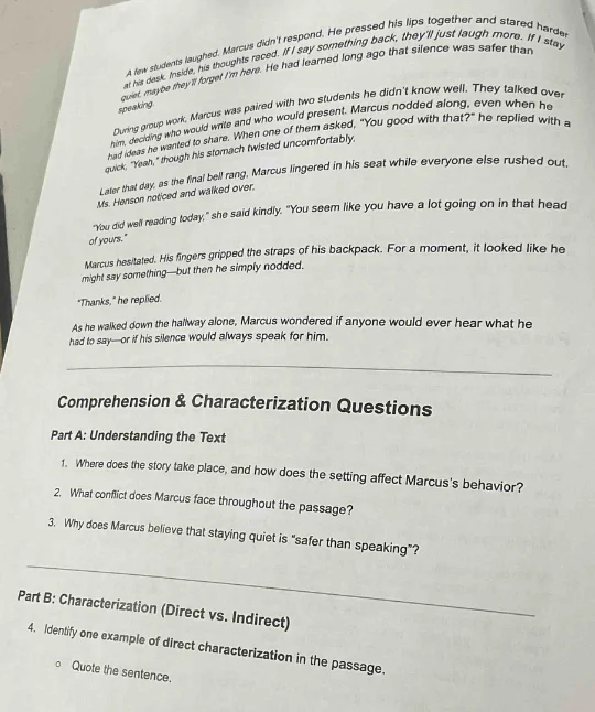 a few students laughed. marcus didnt respond. he pressed his lips toget…