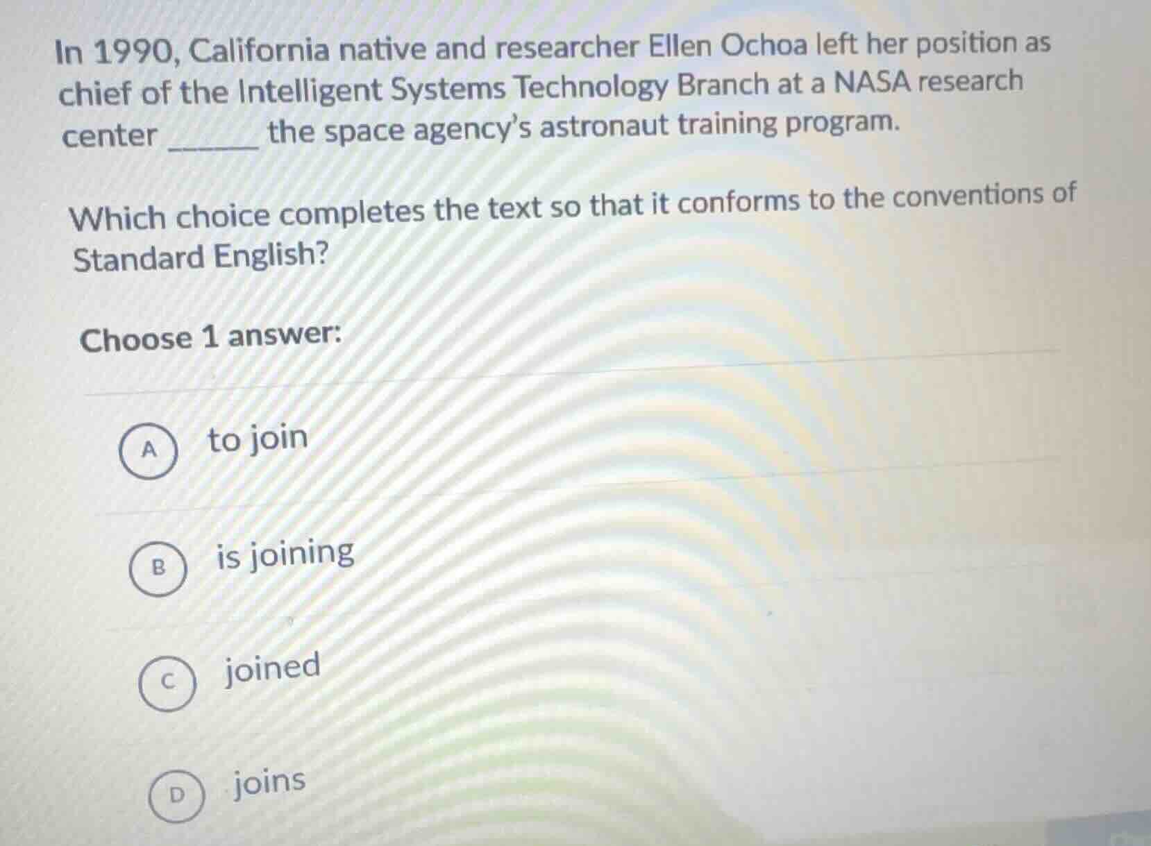 in 1990, california native and researcher ellen ochoa left her position…