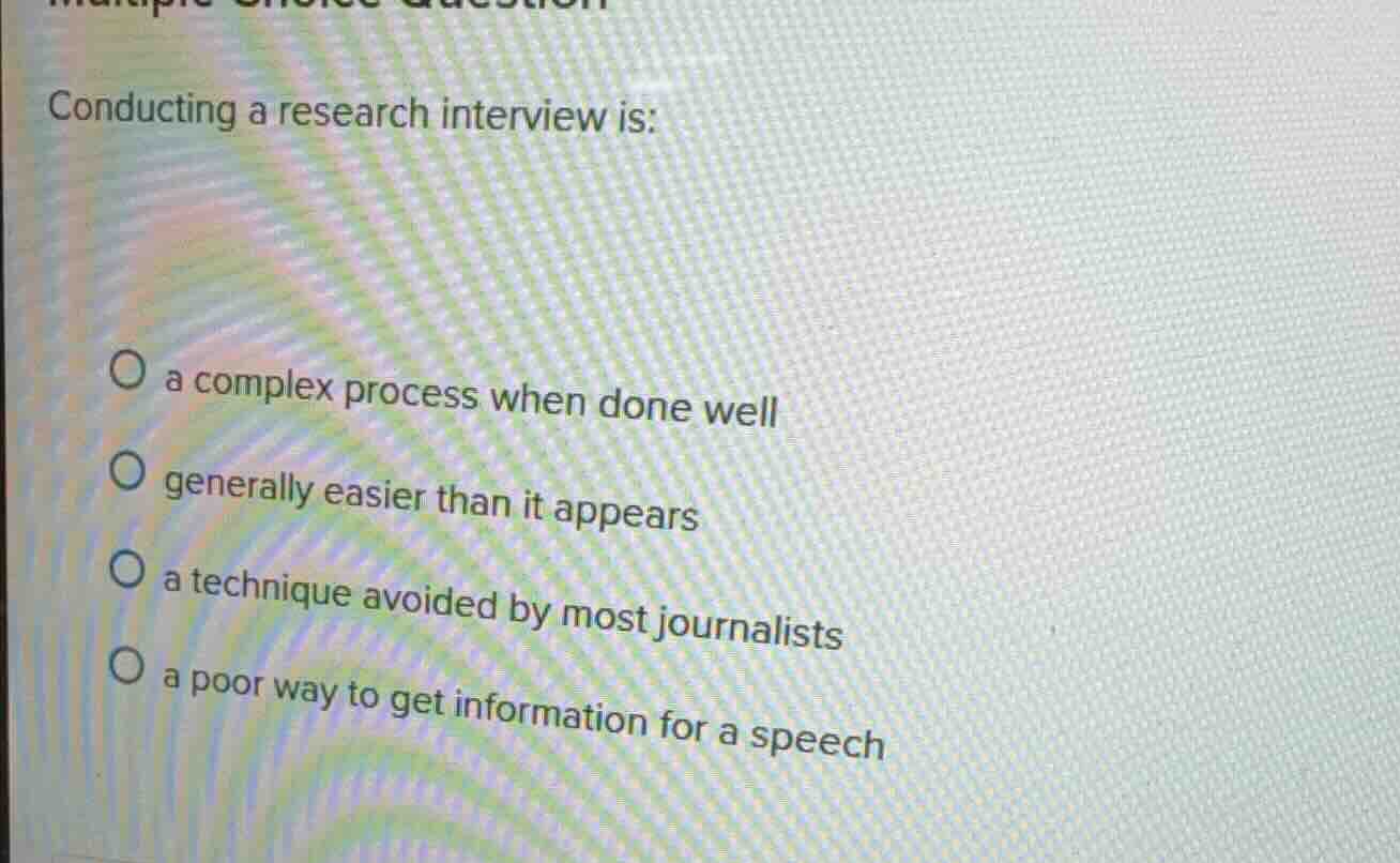 conducting a research interview is: a complex process when done well ge…
