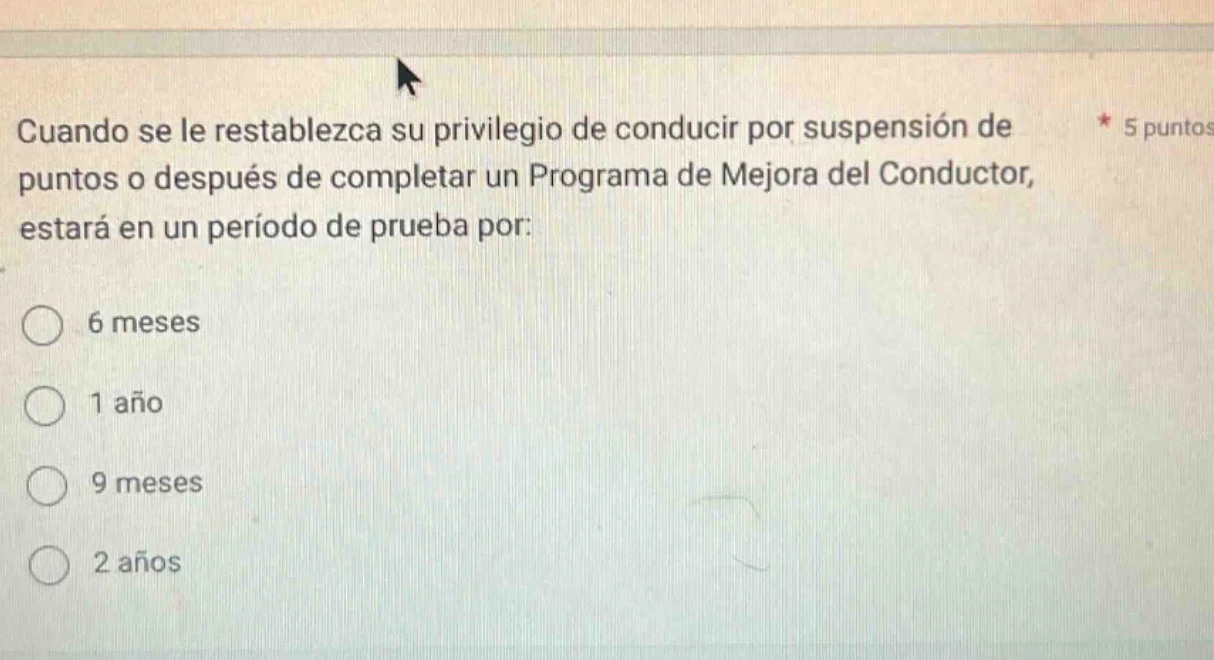 cuando se le restablezca su privilegio de conducir por suspensión de pu…