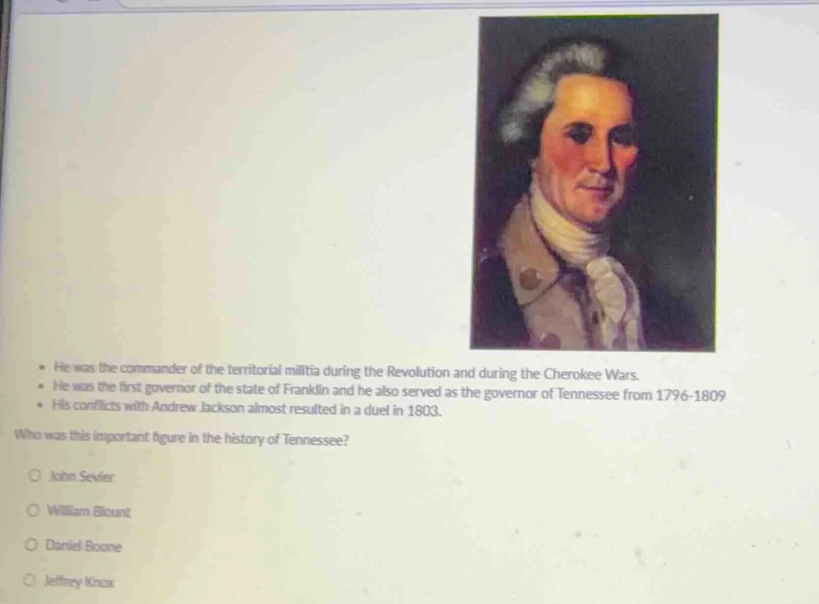 he was the commander of the territorial militia during the revolution a…