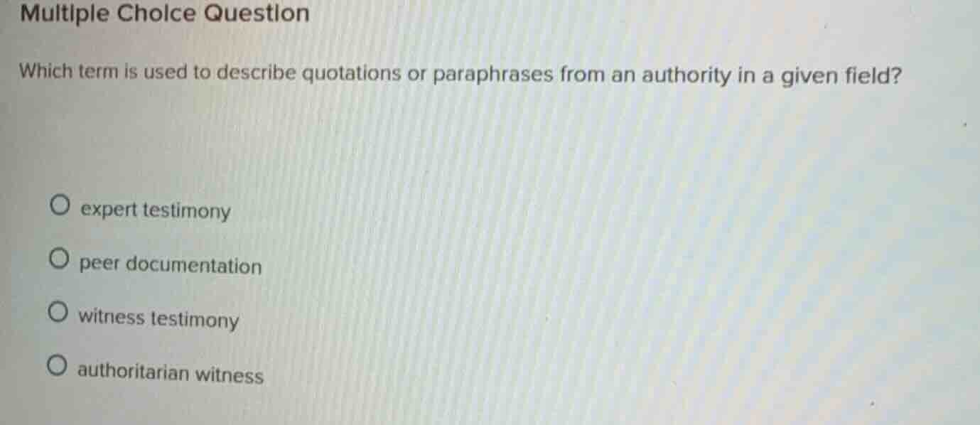 multiple choice question which term is used to describe quotations or p…