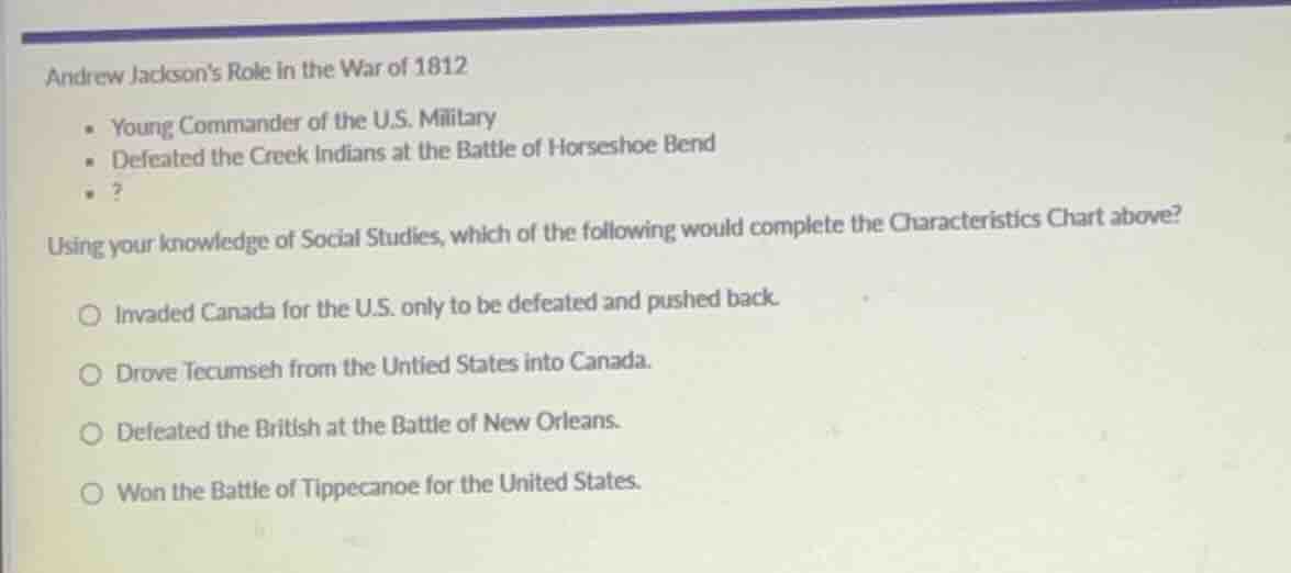 andrew jackson’s role in the war of 1812 - young commander of the u.s. …