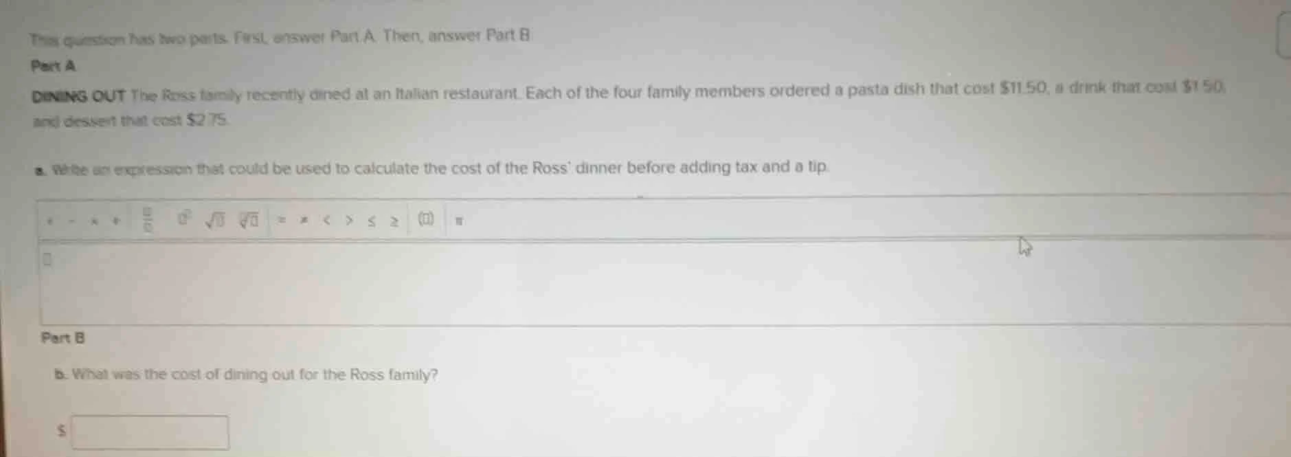 this question has two parts. first, answer part a. then, answer part b …