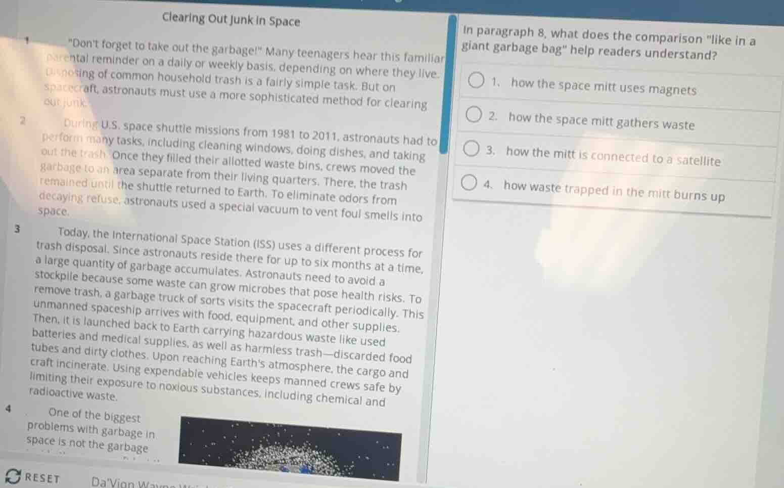 clearing out junk in space 1 \dont forget to take out the garbage!\ man…