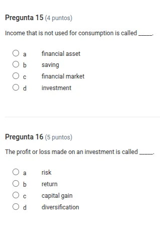pregunta 15 (4 puntos) income that is not used for consumption is calle…