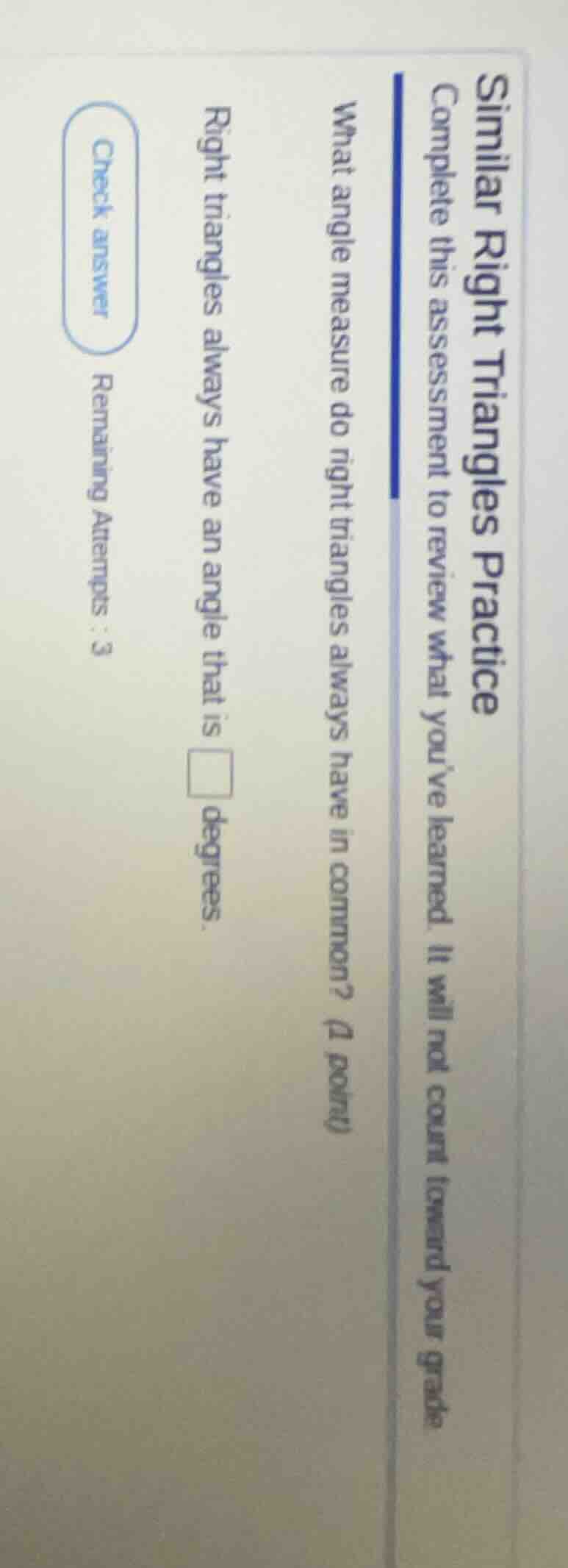 similar right triangles practice complete this assessment to review wha…