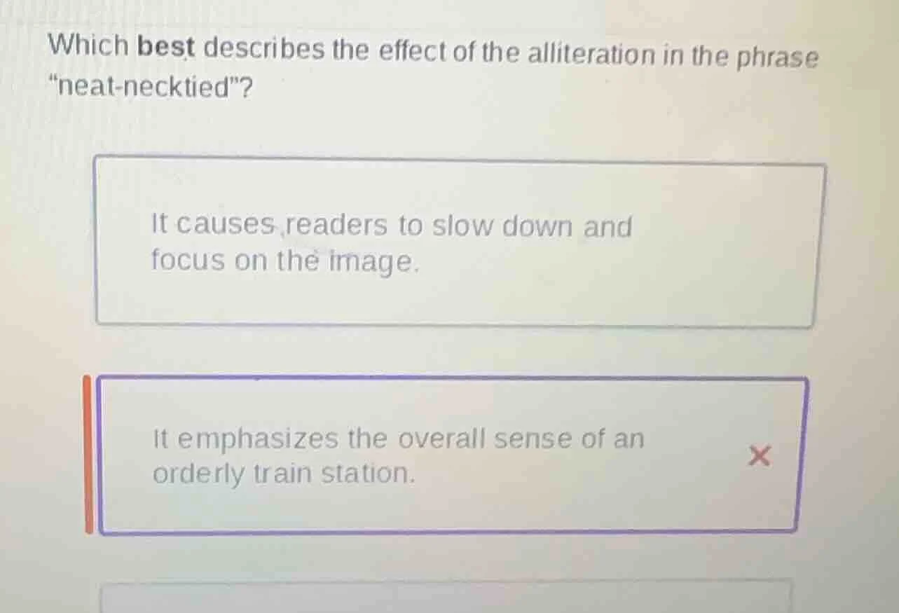 which best describes the effect of the alliteration in the phrase eat -…