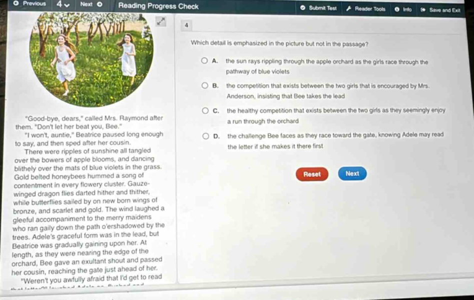 reading progress check \good-bye, dears,\ called mrs. raymond after the…