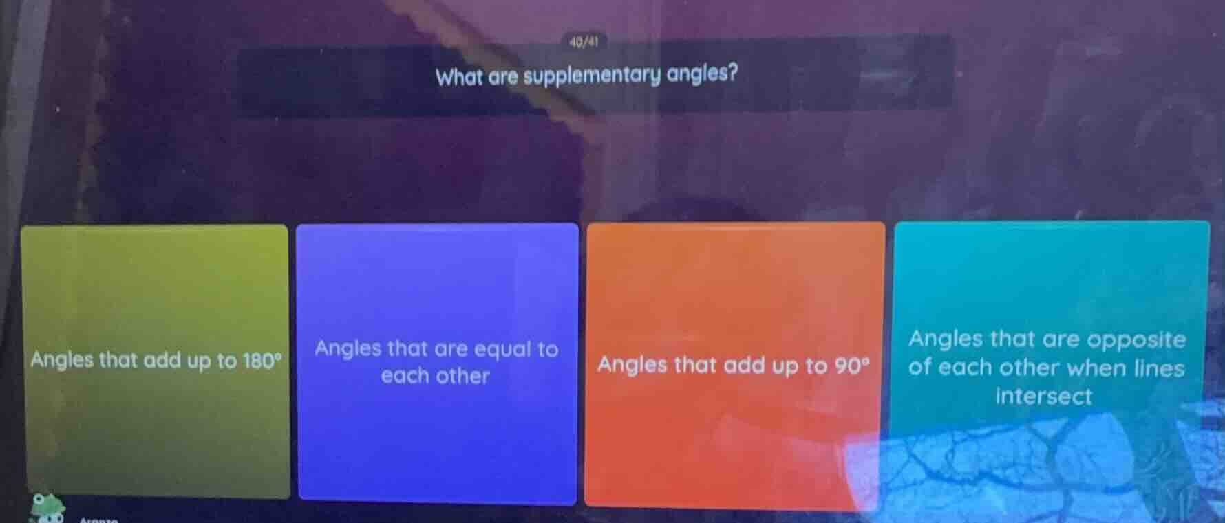 what are supplementary angles? angles that add up to 180° angles that a…