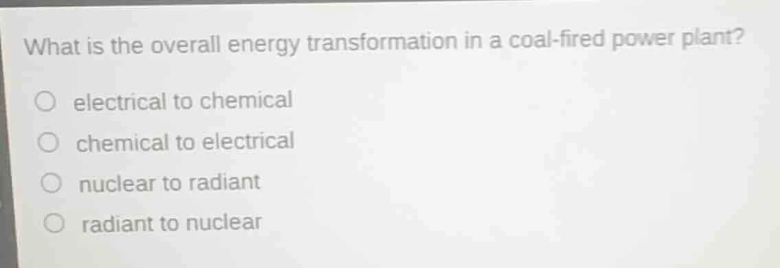 what is the overall energy transformation in a coal - fired power plant…