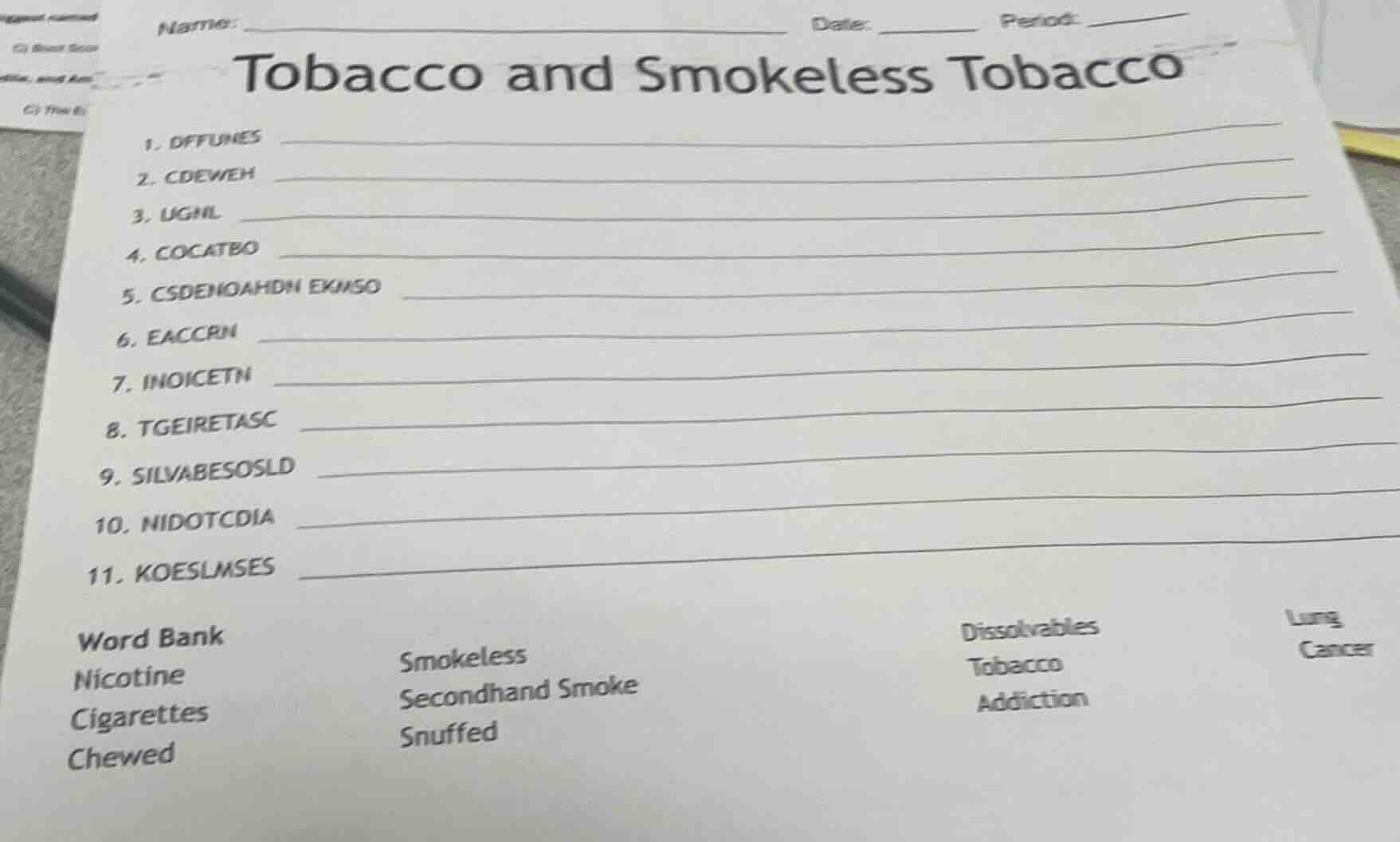 name: date: period: tobacco and smokeless tobacco 1. dffunes 2. cdeweh …