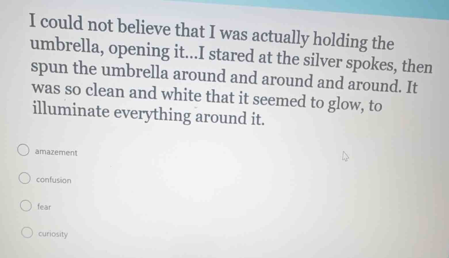 i could not believe that i was actually holding the umbrella, opening i…