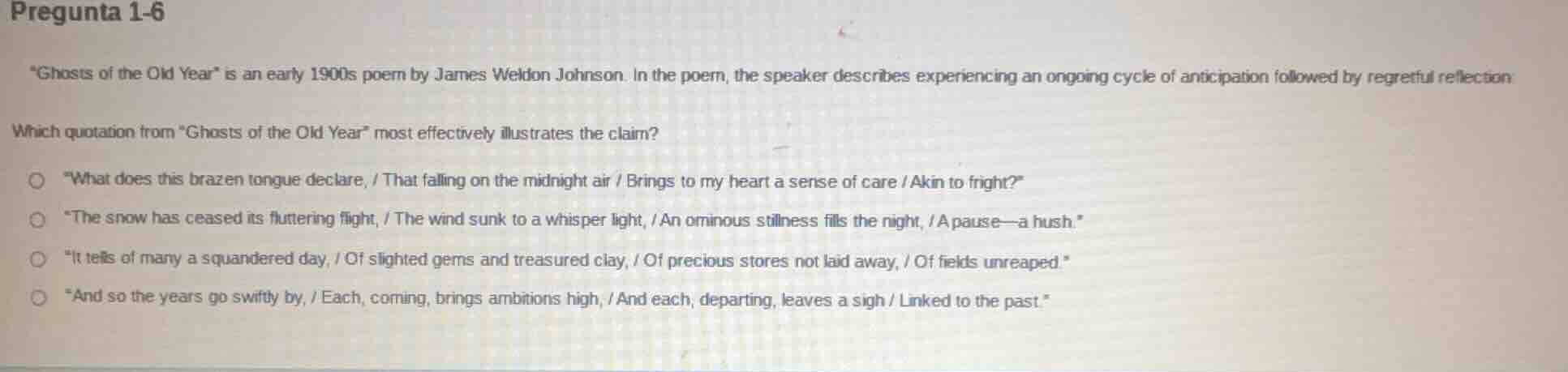 pregunta 1-6 \ghosts of the old year\ is an early 1900s poem by james w…