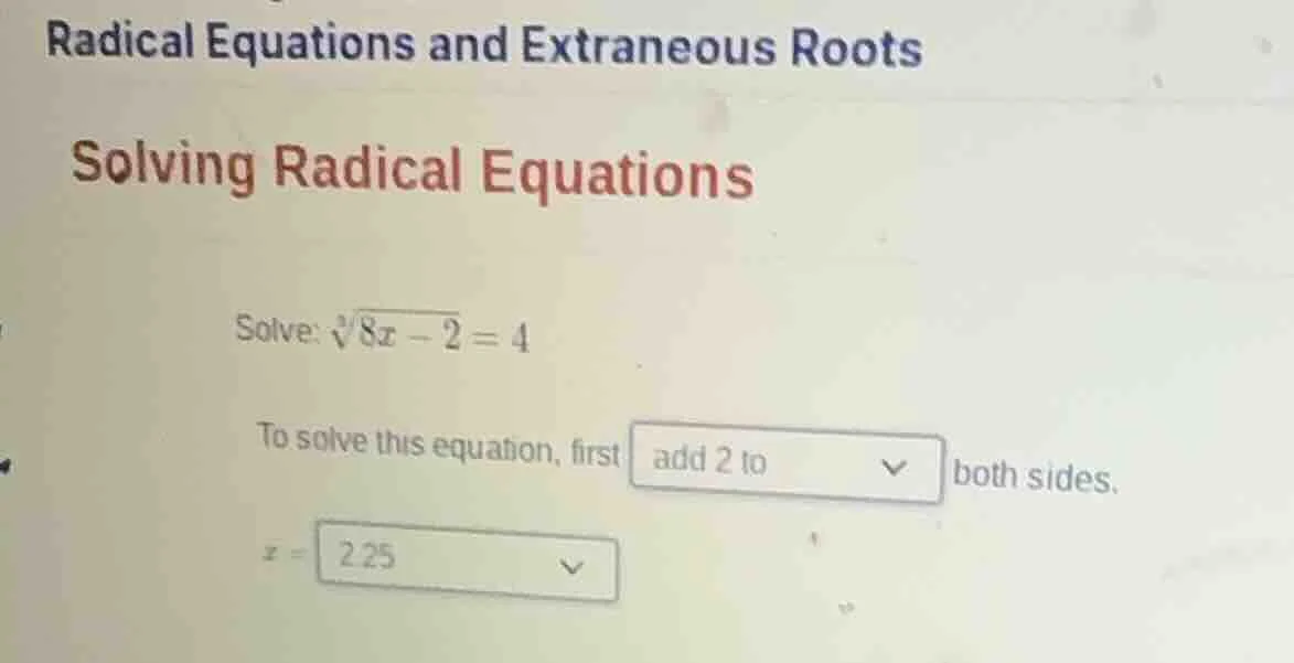 radical equations and extraneous roots solving radical equations solve:…