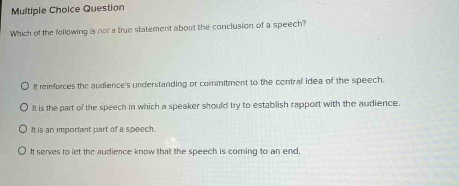 multiple choice question which of the following is not a true statement…