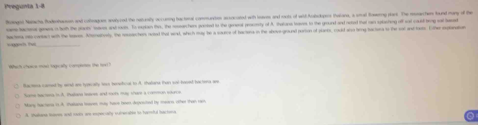 pregunta 1-8 rassoul niaecho, rhodobacteraceae and colleagues analyzed …