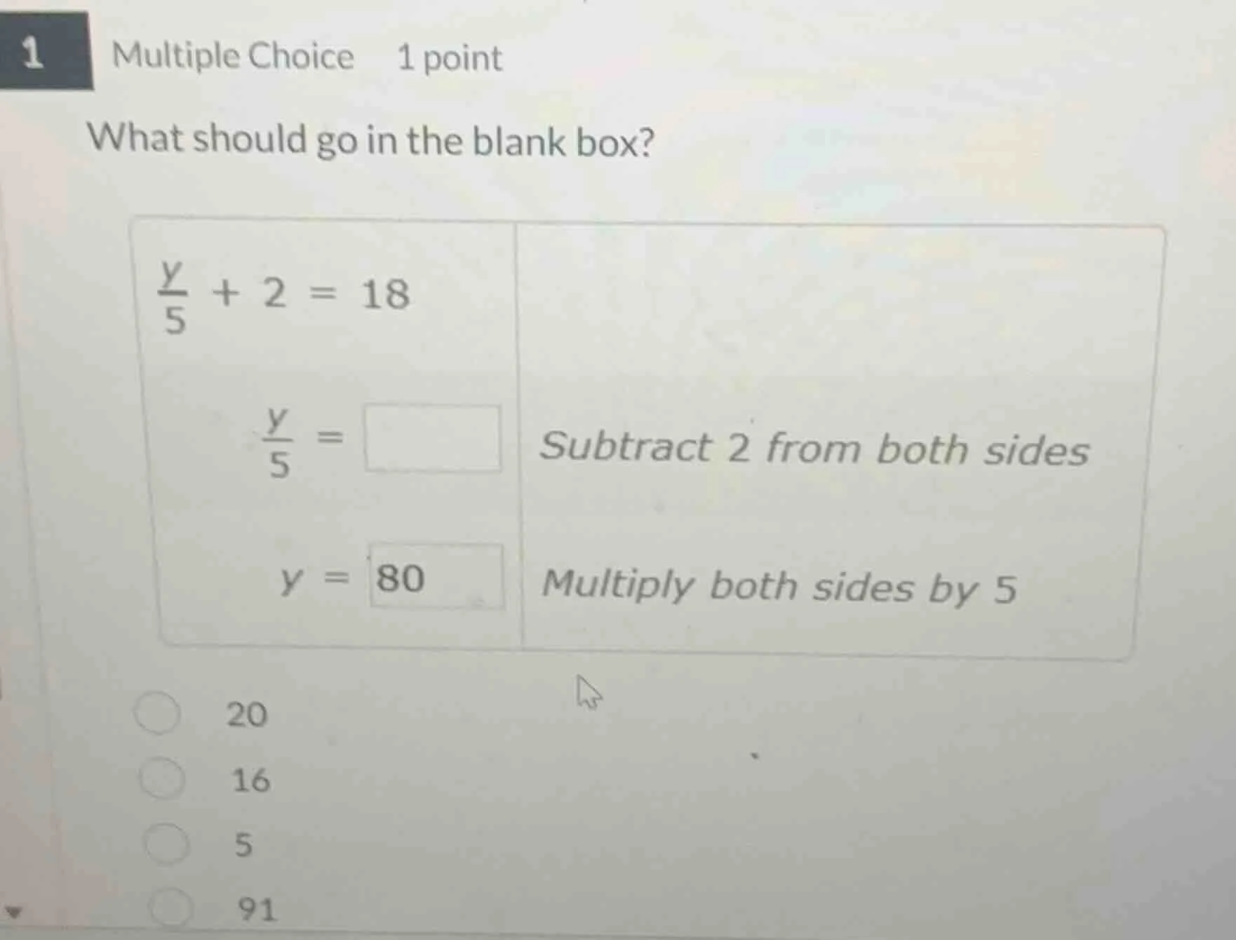 1 multiple choice 1 point what should go in the blank box? \\(\\frac{y}…