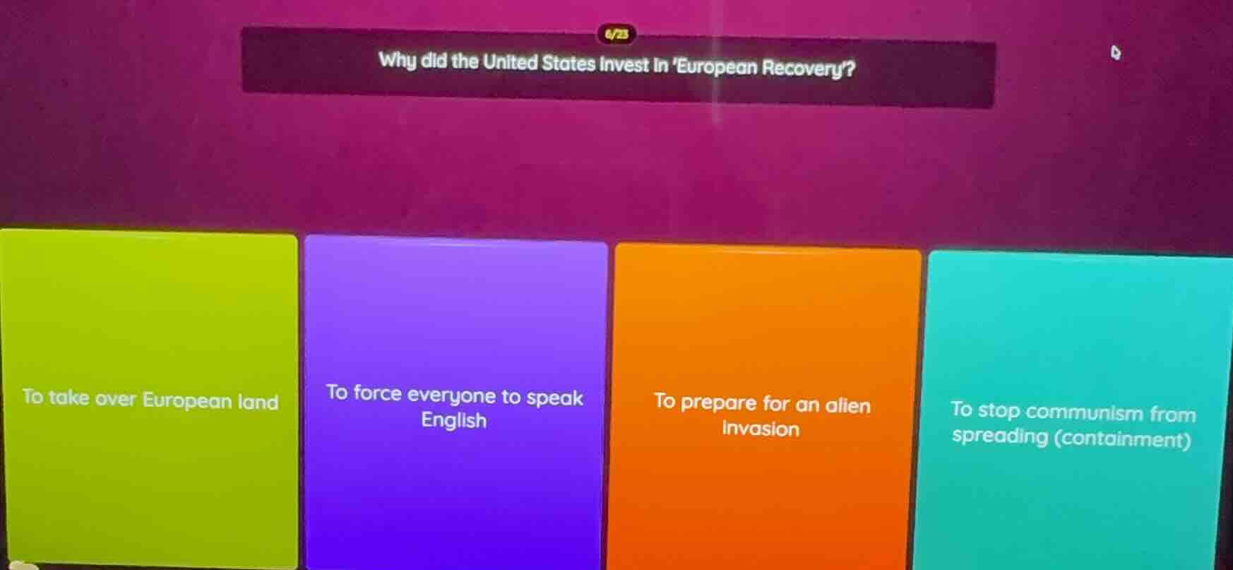 why did the united states invest in european recovery? to take over eur…