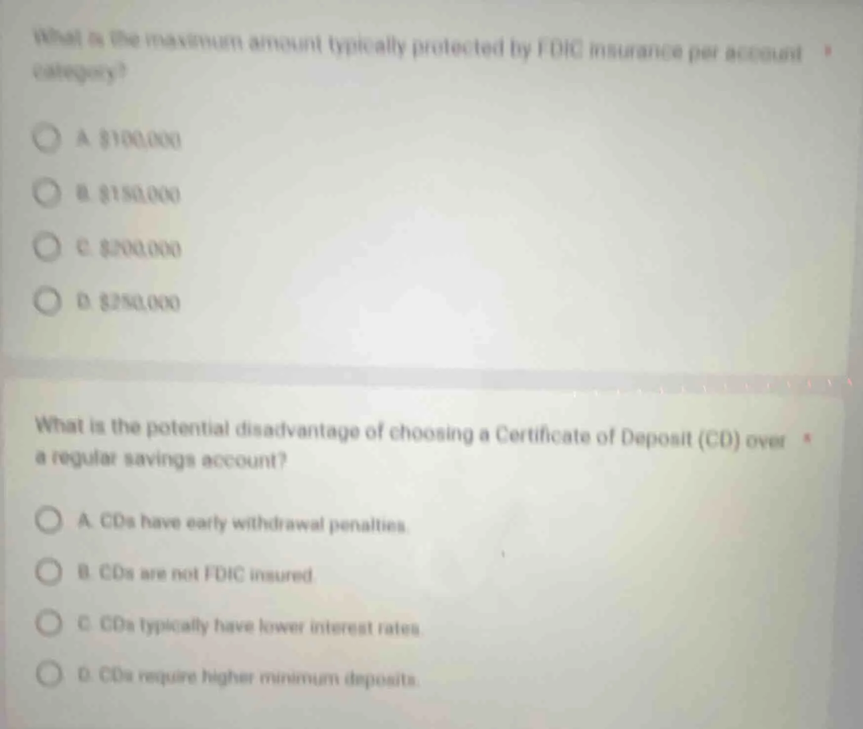 what is the maximum amount typically protected by fdic insurance per ac…
