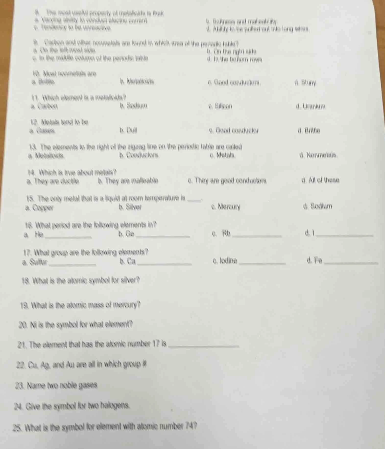 8. the most useful property of metalloids is their a. varying ability t…