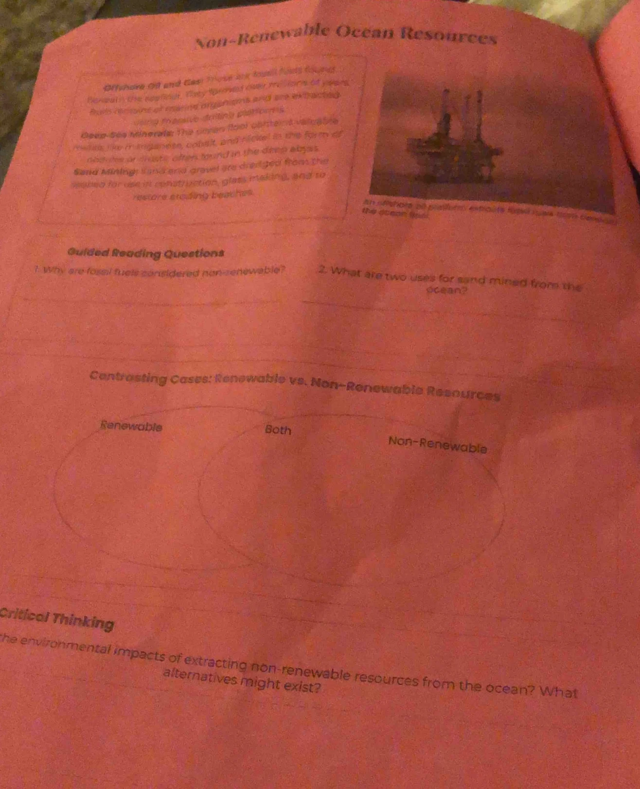 non - renewable ocean resources offshore oil and gas: these are fossil …