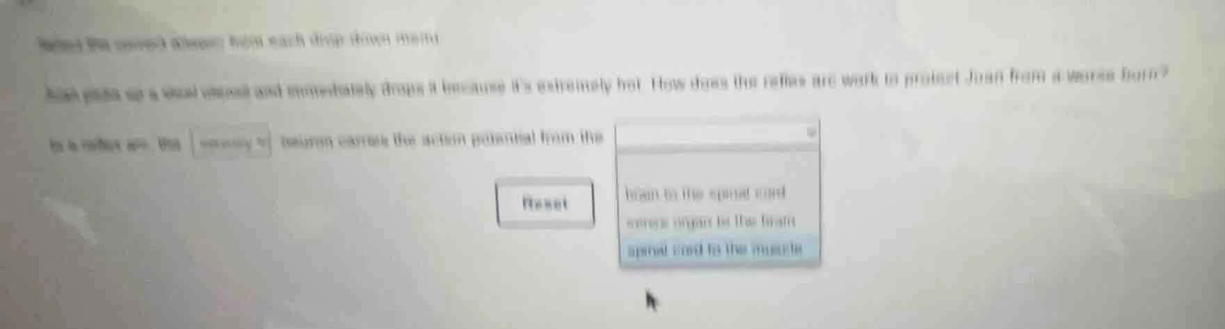select the correct answer from each drop - down menu. juan picks up a w…