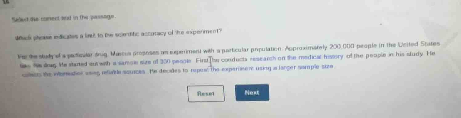 select the correct text in the passage. which phrase indicates a limit …