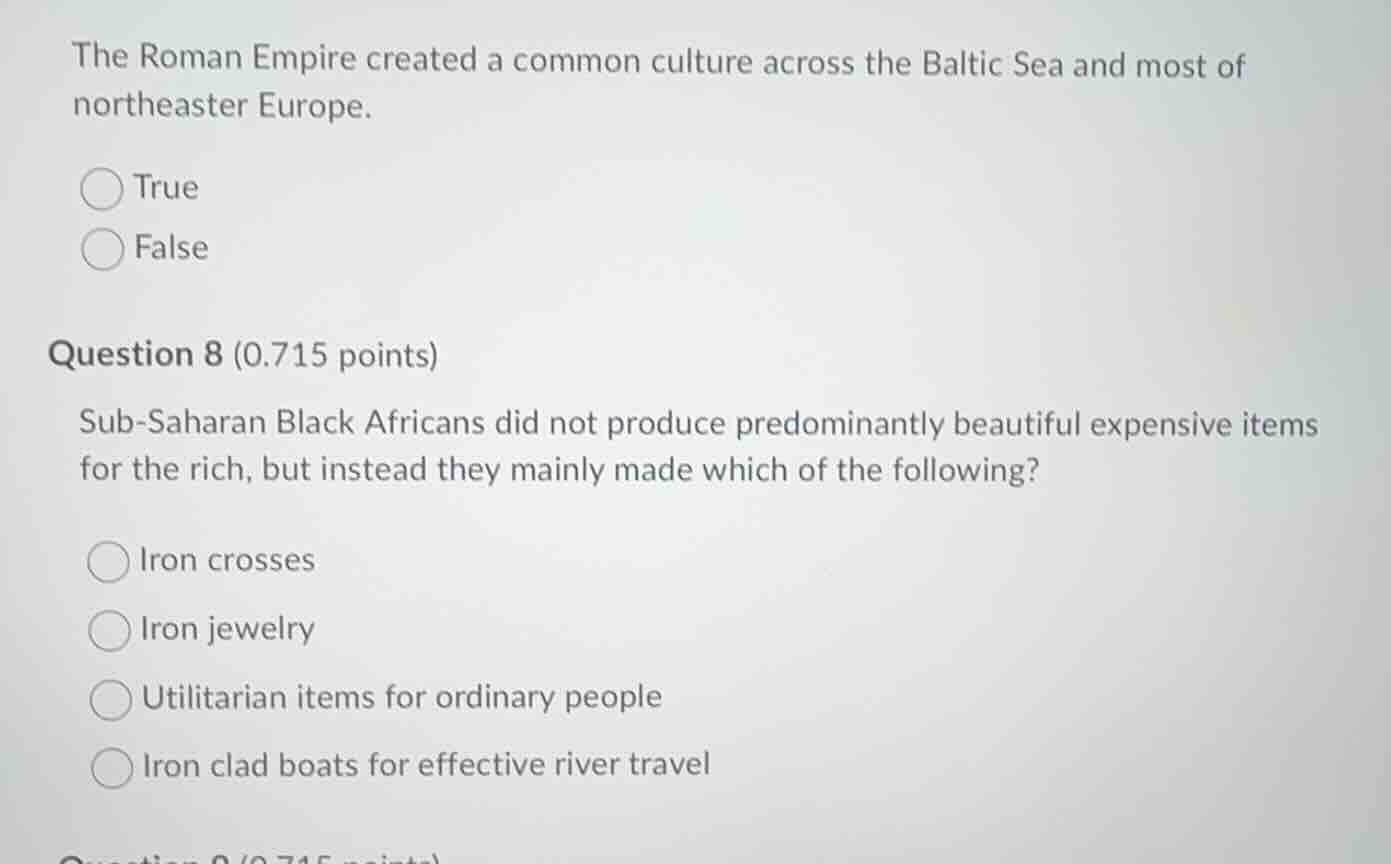 the roman empire created a common culture across the baltic sea and mos…