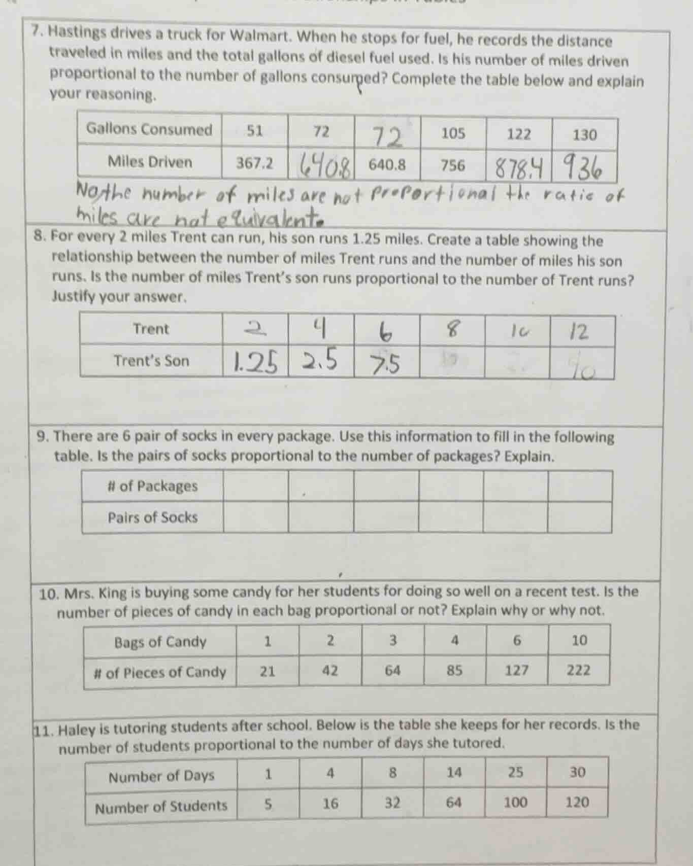 7. hastings drives a truck for walmart. when he stops for fuel, he reco…